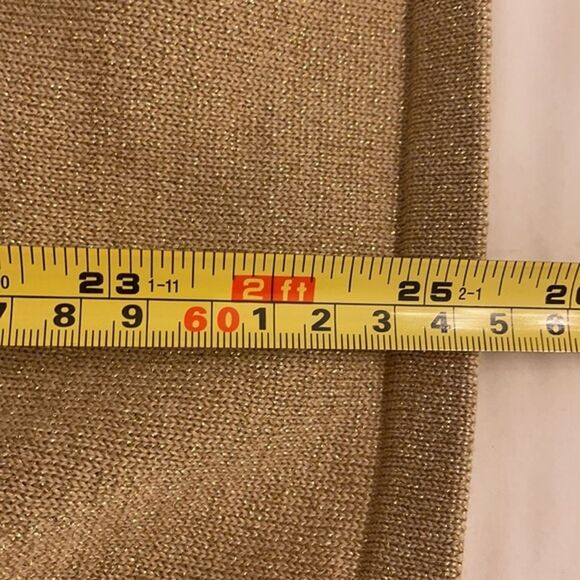 C'est City an August Silk Gold Sweater Womens Large Cotton Sleeveless Knit NEW - Picture 7 of 11